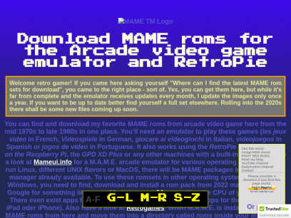 MAME rom set download - Arcade video game emulator with screenshots