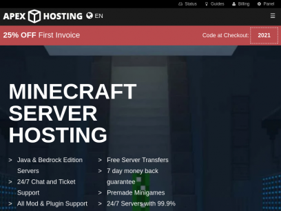 Minecraft Server Hosting - Apex Hosting