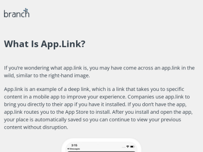 What is app.link | Branch