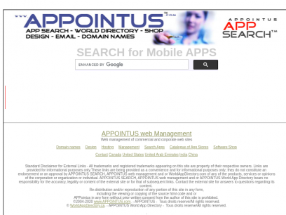 APPOiNTUS World Directory Canada - Apps Software Shop and Search