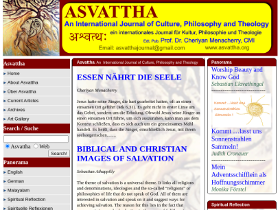 
ASVATTHA: International E-Journal of Culture, Philosophy &amp; Theology
                      