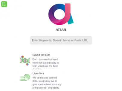ATLAQ | Domain name generator, domain checker.
