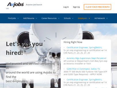 Aviation Jobs, Employment, Careers