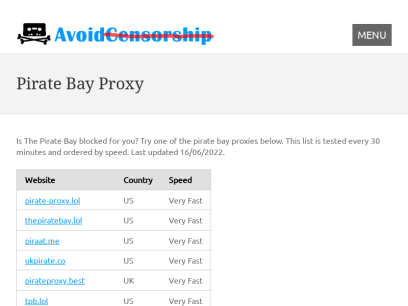 Pirate Bay Proxy List - Download Torrents using ThePirateBay Proxy Sites