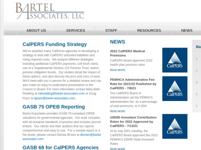 
	Actuarial Services for the Public Sector - Bartel Associates in San Mateo
