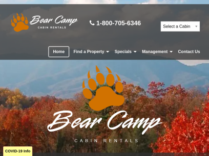 Bear Camp Cabin Rentals, Pigeon Forge Cabins, Gatlinburg Cabins