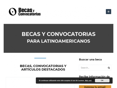 Becas y Convocatorias para latinoamericanos - ByC