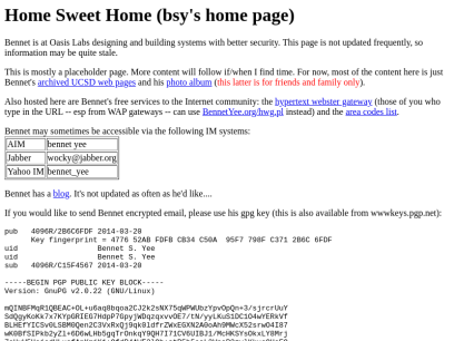 Home Sweet Home (bsy's home page)