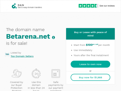 The domain name Betarena.net is for sale