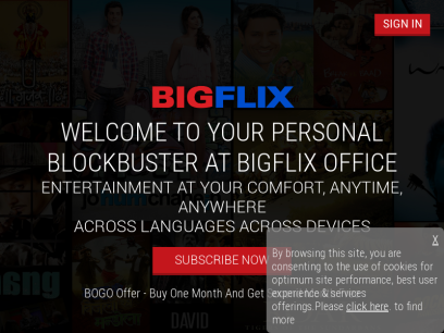 BIGFLIX - Watch Movies Online | Hindi Movies | Tamil Movies | Telugu Movies | Malayalam| Download Movies | Bollywood on Demand across PC, Mobile, iPad, iPhone and Android