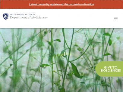 Department of BioSciences | Wiess School of Natural Sciences | Rice University