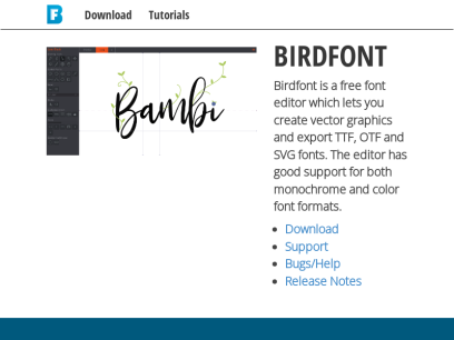 Sites like birdfont.org &
        Alternatives