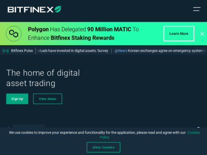 Bitfinex | Cryptocurrency Exchange | Bitcoin Trading | Futures Trading | Margin Trading
