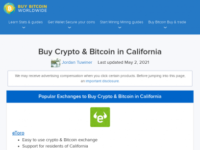 9 Exchanges to Buy Crypto &amp; Bitcoin in California (2021)
