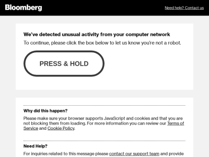 Bloomberg - Are you a robot?