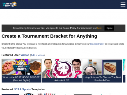 BracketFights - Create a Custom Tournament Bracket for Anything - BracketFights