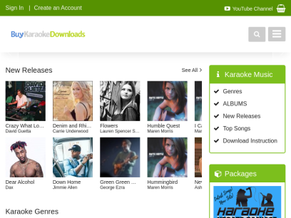 BuyKaraokeDownloads - Thousands of the Most Popular Karaoke Songs, Albums, and More