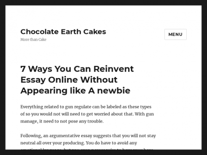 Chocolate Earth Cakes - More than Cake