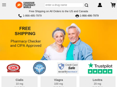 
	Canadian Pharmacy World - Certified Pharmacy Free Shipping
