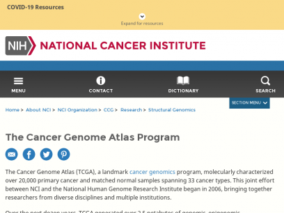 The Cancer Genome Atlas Program - National Cancer Institute