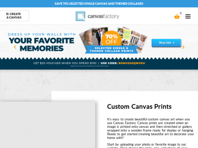 Custom Canvas Prints | Canvas Factory