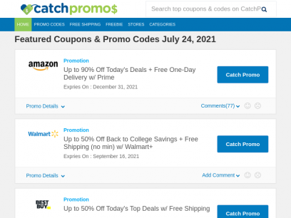 Catch Promo Codes - Coupons - Free Shipping - CatchPromos