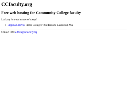 Community College Faculty Web Hosting