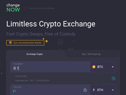 ChangeNOW | Crypto Exchange | Fast BTC to ETH, XRP, BCH, XMR, NEO Exchange