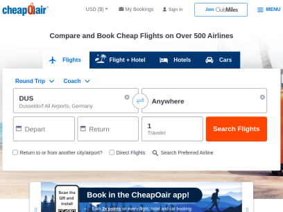 Cheap Airline Tickets, Hotels &amp; Car Rentals | CheapOair