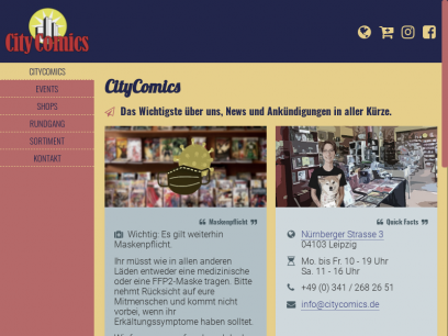 CityComics: Startseite