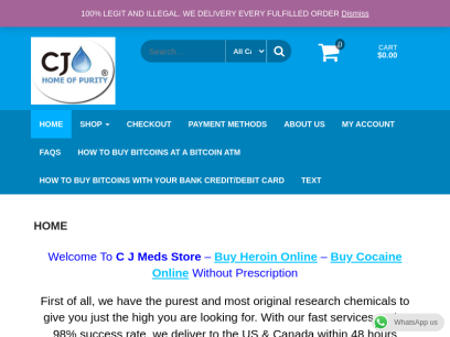 C J Meds Store Buy Heroin Online - Buy Cocaine Online Legit