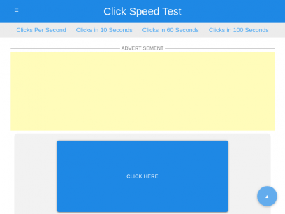 Click Speed Test | CPS Test in 1/5/10/60/100 Clicks Per Second