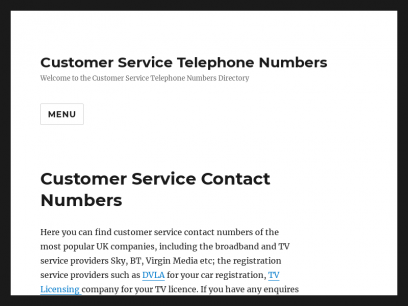 Customer Service Telephone Numbers &#8211; Welcome to the Customer Service Telephone Numbers Directory