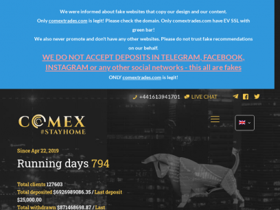 COMEX Trades - Home Page