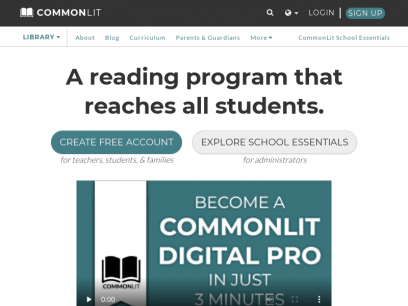 CommonLit |
      
      Free Reading Passages and Literacy Resources
    