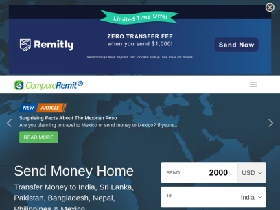Compare Money Transfer Services for Sending Money from USA, UK &amp; Canada | Reviews | Coupons | Best Exchange Rates