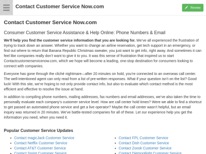 Customer Service Assistance &amp; Help Online