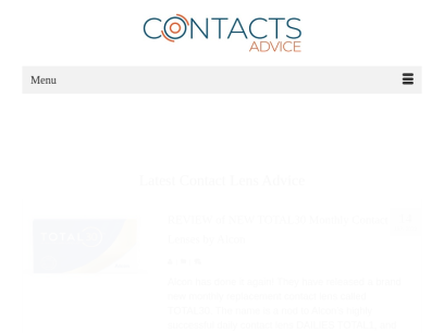 Contacts Advice - Your contact lens price comparison site