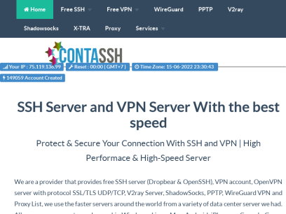 ContaSSH.com: is Free SSH Tunneling and VPN Services