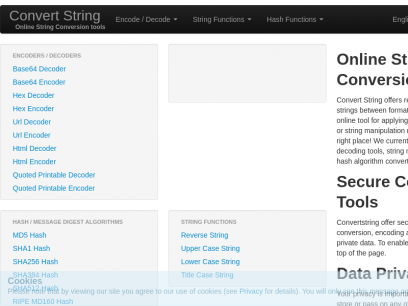 Convert String - Online String Conversion tools