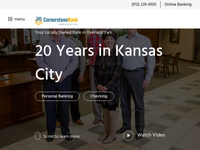 Welcome To Cornerstone Bank | Our Customers Matter | Kansas City