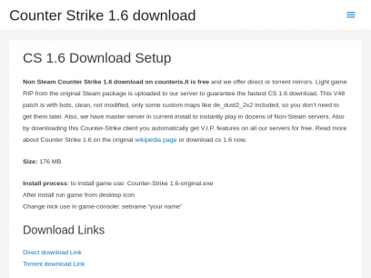Counter Strike 1.6 Download, CS 1.6 Download, Free With Bots