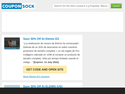 CouponSock: Free Online Coupons, Coupon Codes &amp; Deals At Thousands Of Stores