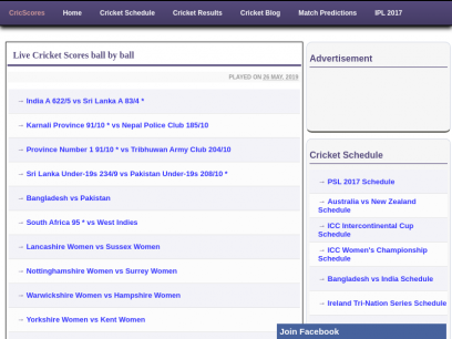 Live Cricket Scores|Ball by Ball Live Score &amp; updates|Cricket Schedule, Fixtures &amp; Results