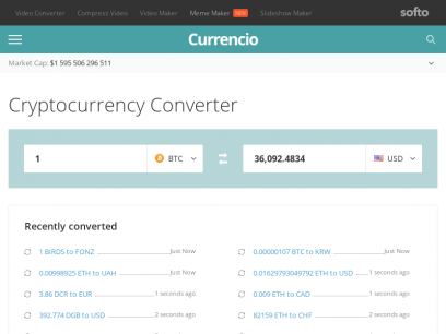 Currencio — Cryptocurrency Converter