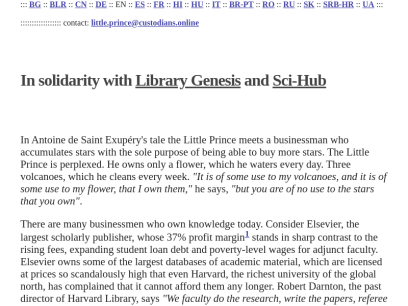 In Solidarity with Library Genesis and Sci-hub