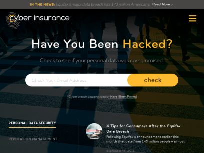 Cyber Insurance - Free Cyber Security Resource For Consumers &amp; Businesses - CyberInsurance.com