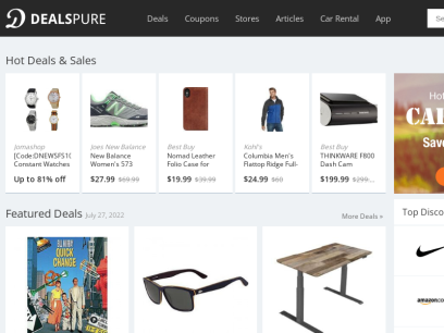 DealsPure - Best Daily Deals Online, Promo Codes, Coupons &amp; Discounts