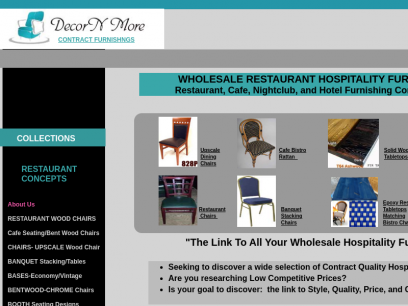 Wholesale Restaurant Hospitality Furniture