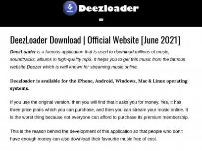 DeezLoader Download | Official Website [June 2021]